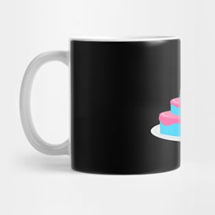 Blue and Pink Cake Mug